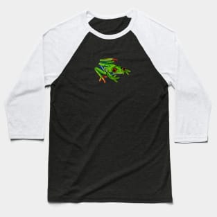 Red-Eyed Tree Frog Drawing Baseball T-Shirt